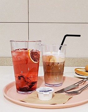 스타별 PC 컵 아이스 카페 잘 깨지지 않는 투명 물 컵 국산 대용량 음료